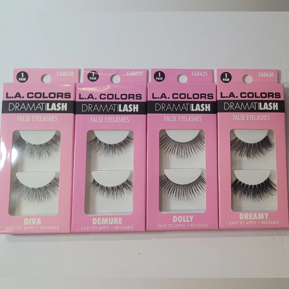 L.A. COLORS Dramatilash False Eyelashes 4 Pack Set
